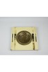 Home Decor | 1960s Vintage Brass & Horn Inlay Square Ashtray - UE89195