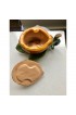 Home Decor | Antique Asian Glazed Ceramic Alter Fruit, Lemon and Melon - Pair - VG47620