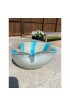 Home Decor | Mid-Century Alfredo Barbini Murano Blue White Gold Flecks Swirl Italian Art Glass Bowl / Ashtray / Catchall - HM46657