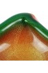 Home Decor | Murano Vintage Orange Green Gold Flecks Italian Art Glass Biomorphic Shaped Midcentury Bowl Ashtray - WS79835
