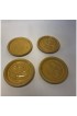 Home Decor | Pigeon Forge Pottery Yellow Coasters-Ashtrays Old Buttermold - Set of 4 - SB64884