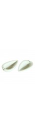 Home Decor | Vintage Italian White Milk Glass Teardrop Ashtrays / Catchalls - a Pair - GB06234