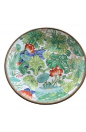 Home Decor | Vintage Japanese Porcelain Floral Bowl Brass Casing - SI59910