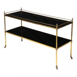 Home Furniture | French Black Lacquered and Gilt-Brass Étagere - HR62254