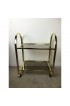 Home Furniture | Italian Golden Metal Foldable Rolling Table, 1970s - FK93896
