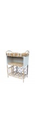Home Furniture | Madrid Wine Bar w/Removable Serving Tray, White, Rattan - LD55564