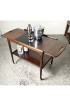 Home Furniture | Mid Century Modern Yngve Ekstrom Swedish Teak Drop Leaf Bar Cart - SS74266