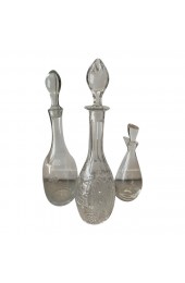 Home Tableware & Barware | 1950s French Crystal Decanters- Set of 3 - MJ43222