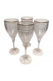 Home Tableware & Barware | 1990s Noritake Christiana Gold Wine Goblets- Set of 4 - HY36493