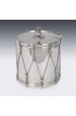Home Tableware & Barware | 19th Century Victorian Silver-Plated Regimental Drum Ice Bucket from Harwood, Sons & Harrison, 1890s - WV08807