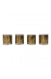 Home Tableware & Barware | 22k Culver Ltd Greek Key Rocks Glasses, Set of 4 - GL31868