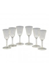 Home Tableware & Barware | Antique Etched Cordial Glasses With Floral Design- Set of 6 - FG02867