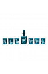 Home Tableware & Barware | ARTEL Dog Collection Barware Decanter and Double Old Fashioned Glasses Set in Peacock - RX39125