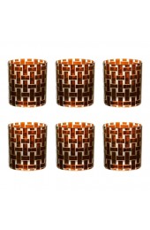 Home Tableware & Barware | ARTEL Weave Small Tumblers, Rust - Set of 6 - WP22460