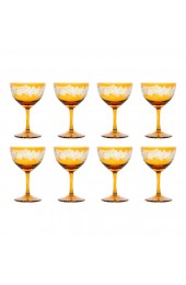Home Tableware & Barware | Cristobelle Champagne Saucer Amber - Set of 8 - RP19095