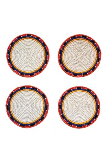 Home Tableware & Barware | Kenya Beaded Coasters - Set of 4 - AD85067