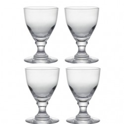 Home Tableware & Barware | OKA Large Round-Based Crystal Glasses in Clear - Set of 4 - WS09405