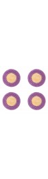 Home Tableware & Barware | Round Sisal & Wood Solid Coasters in Lilac - Set of 4 - OK97674