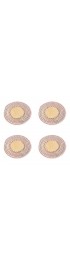 Home Tableware & Barware | Round Sisal Coasters Blush - Set of 4 - WK43904