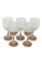 Home Tableware & Barware | Vintage B Monogram Etched Wine Glasses - Set of 5 - LN65101