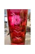 Home Tableware & Barware | Vintage Bohemian Czech Etched Pink Cranberry Glass Pitcher with Glasses- 7 Pieces - AZ76981