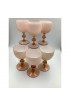 Home Tableware & Barware | Vintage Carlo Moretti Italy Blush Pink Cased Glass Port Sherry Cocktail Glasses - Set of 6 - NY93788