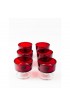 Home Tableware & Barware | Vintage French Red Champagne Glasses - Set of 6 - JW88200