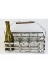 Home Tableware & Barware | Vintage French Zinc/Galvanized Metal Eight Wine Bottle Carrier Tote Caddie W/ Handle - VI43500