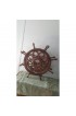 Home Tableware & Barware | Vintage Mid-Century Modern Wooden Ships Wheel Wine Rack - HF51259