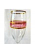 Home Tableware & Barware | Vintage Neoclassical Pink and Gold Glass Champaign Flutes- a Pair - FM03917