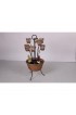 Home Tableware & Barware | Vintage Rattan Bottle Rack with Glass Holders & Metal Legs, 1960s - XB61049