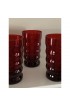 Home Tableware & Barware | Vintage Ruby Red Rippled Drinking Glasses- Set of 4 - IK45901