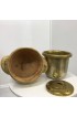Home Tableware & Barware | 1950s Aldo Tura Milan Macabo Cusano Goatskin Brass Serving Set Tray + Ice Bucket - EK46031