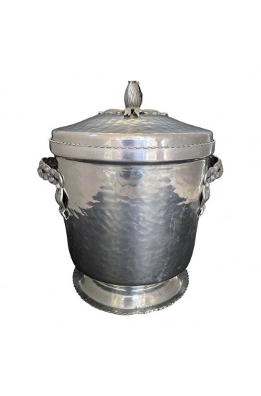 Home Tableware & Barware | 1950s Aluminum Ice Bucket With Floral Details - KM74785