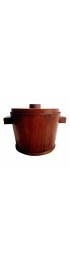 Home Tableware & Barware | 1950s Mid Century Modern Wood Ice Bucket With Mercury Glass Insulation - MF15787
