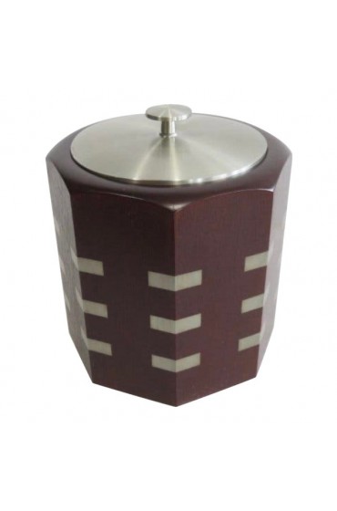 Home Tableware & Barware | 1980s Art Deco Wood and Pewter Ice Bucket - AW63158
