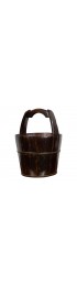 Home Tableware & Barware | 19th Century Southern Chinese Wooden Bucket with Large Handle and Metal Accents - EP87966