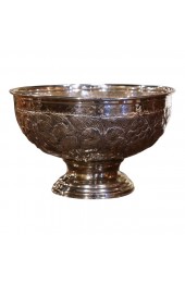 Home Tableware & Barware | 20th Century French Brass Silverplate Repoussé Wine Cooler With Grape Decor - DB46858
