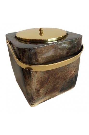 Home Tableware & Barware | Aldo Tura Goatskin Ice Bucket - LT06729