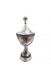 Home Tableware & Barware | Circa 1880s Judaica Continental Silver Elijah Cup Passover Centerpiece with Grapevine Motif With Acorns - CD31787