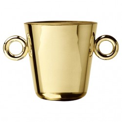 Home Tableware & Barware | Double O Ice Bucket in Polished Brass Finish by Richard Hutten - EC31297