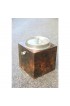 Home Tableware & Barware | Mid-Century Italian Brown Goatskin Ice Box by Aldo Tura, 1950s - MX28609