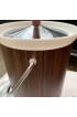 Home Tableware & Barware | Mid-Century Kromex Faux Wood Ice Bucket With Lid- Two Pieces - QO85211