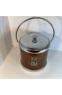 Home Tableware & Barware | Mid-Century Modern Faux Burl Wood & Chrome Ice Bucket - HE25373