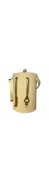 Home Tableware & Barware | Suede Ice Bucket | 5 Georges Briard | Brass Bar Tools - EG78107