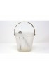 Home Tableware & Barware | Vintage Glass Barrel Ice Bucket With Metal Tongs - XH15406