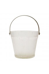 Home Tableware & Barware | Vintage Glass Barrel Ice Bucket With Metal Tongs - XH15406