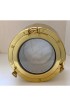Home Tableware & Barware | Vintage Ice Bucket Nautical Porthole Motif in Polished Brass and Glass - DL35235
