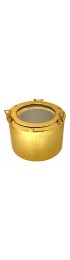 Home Tableware & Barware | Vintage Ice Bucket Nautical Porthole Motif in Polished Brass and Glass - DL35235