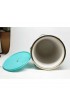 Home Tableware & Barware | Vintage Mid Century Blue & Brass Ice Bucket - RM23044